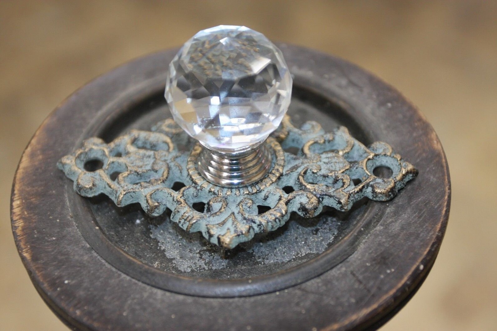 Antique Furniture Restoration Hardware Elegant Crystal Knob Etsy