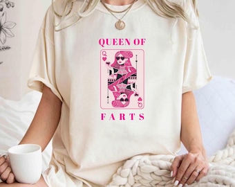 Queen of Farts Comfort Color T-shirt Funny Joke Shirt Exchange Flatulence Prank Gift for Her Inappropriate Fart Tee Embarrassing Shirt Swap