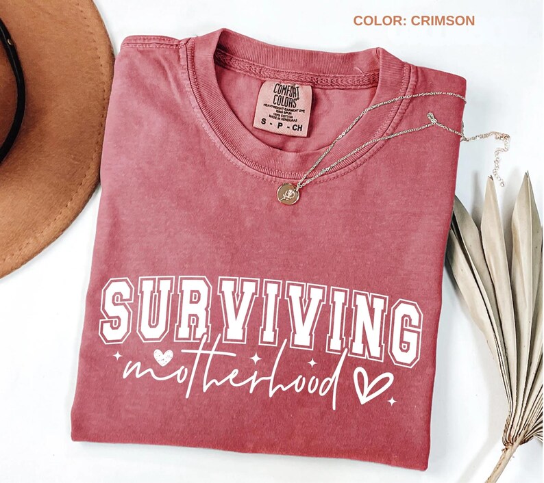 Surviving Motherhood Shirt, Funny Tired Mom Tee, Relatable Mom Life Shirt, Burnout Mom Tee, Real Mom Life Gift, Comfort Colors image 14