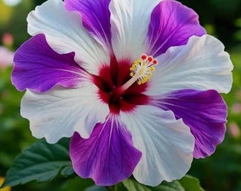 巨大な紫色のハイビスカス 20粒 | 大胆な熱帯の多年草 | 受粉者に