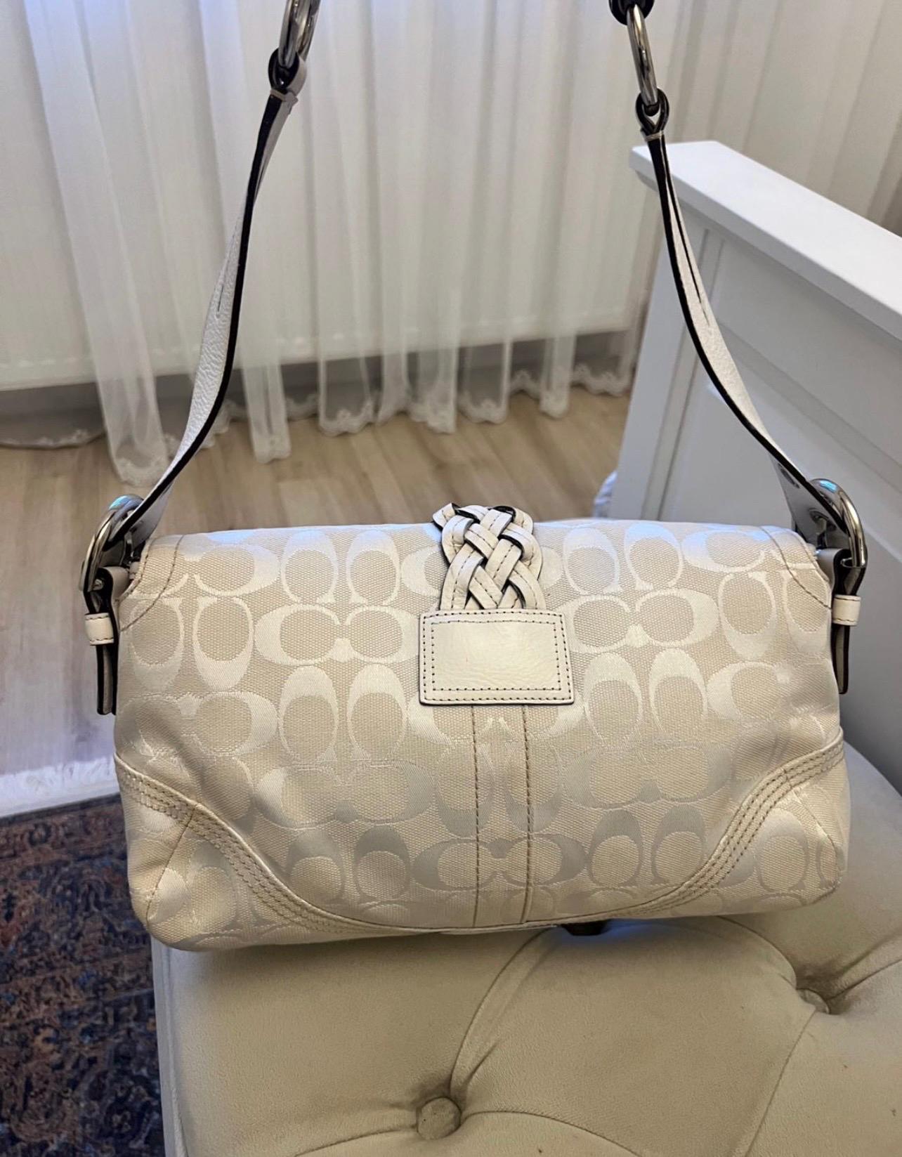 Vintage Coach Soho Shoulder Bag & Wallet Set – Cream Signature 
