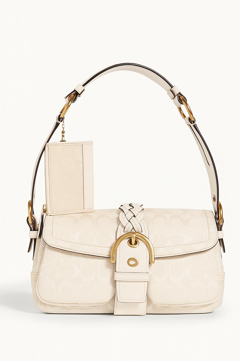 バッグ COACH Soho Signature Satchel Bag White COACH Soho Signature Satchel Bag White Coach Soho Bag Signature