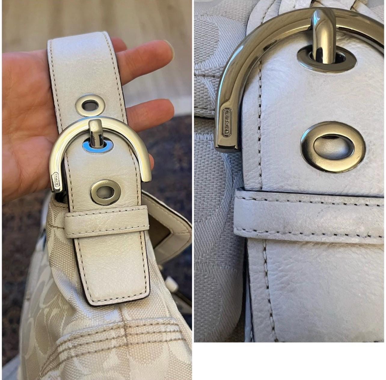 Vintage Coach Soho Shoulder Bag & Wallet Set – Cream Signature 