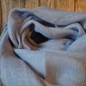 Largo lino violeta claro púrpura gris, bufanda de lino para mujer, bufanda de lino para los hombres