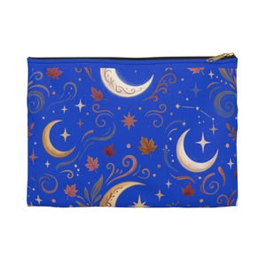 Accessoire-Etui mit Halbmondmuster | Sternen und Blättern