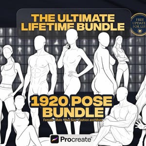 1920+ Ultimate Pose Bundle for Procreate – Lifetime Updates Included
