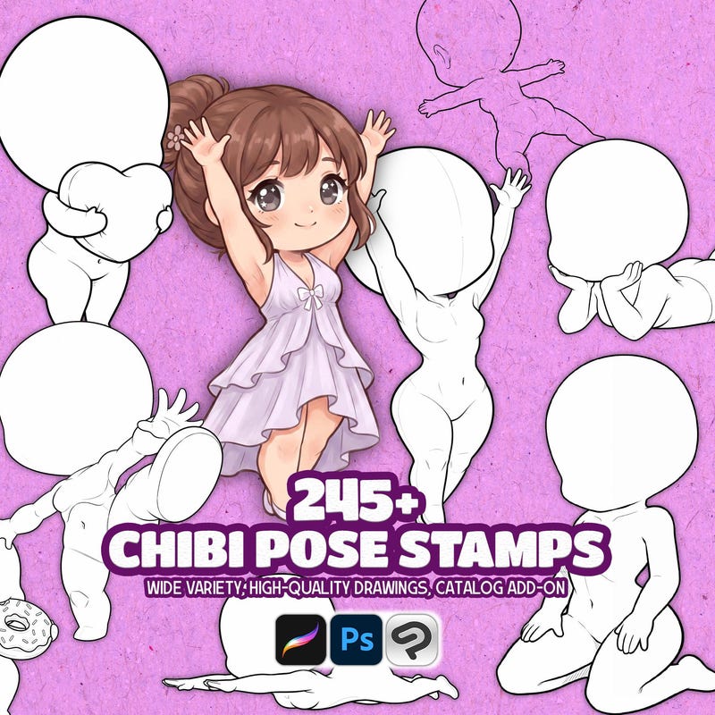 Chibi Drawing Base - Etsy