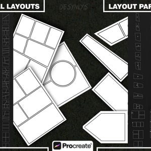 270 Comic Storyboard Templates for Procreate Bundle | Manga Panels & Speech Bubbles image 4