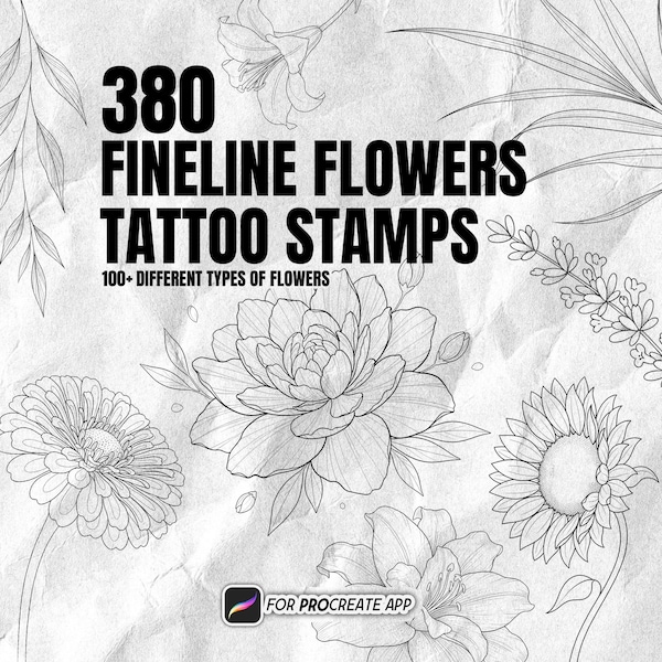 Flower Tattoo Stencil - Etsy