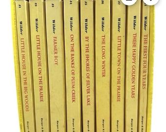 Coleção Little House on the Prairie, Série 9, Livros Amarelos, 1971 (Vintage)