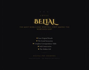 Belial Grimoire · Goetia King · Demonology Ritual Guide · Ars Goetia · Digital PDF