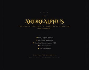 Andrealphus Grimoire · Goetia-markies · Demonologieritueelgids · Ars Goetia · Digitale pdf