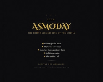 Grimório de Asmoday · Rei da Goetia · Guia de Rituais Demonológicos · Ars Goetia · PDF Digital