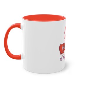 Romantic Mug – Happy Hearts – Original Romantic Gift for Couples – Illustrated Love Mug image 3