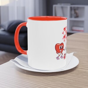 Romantic Mug – Happy Hearts – Original Romantic Gift for Couples – Illustrated Love Mug image 5