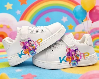K-POP Demon Hunters Kids Sneakers, Anime Cartoon Strap Shoes, Gift for K-Pop Fans, Breathable Casual Sneakers for Girls