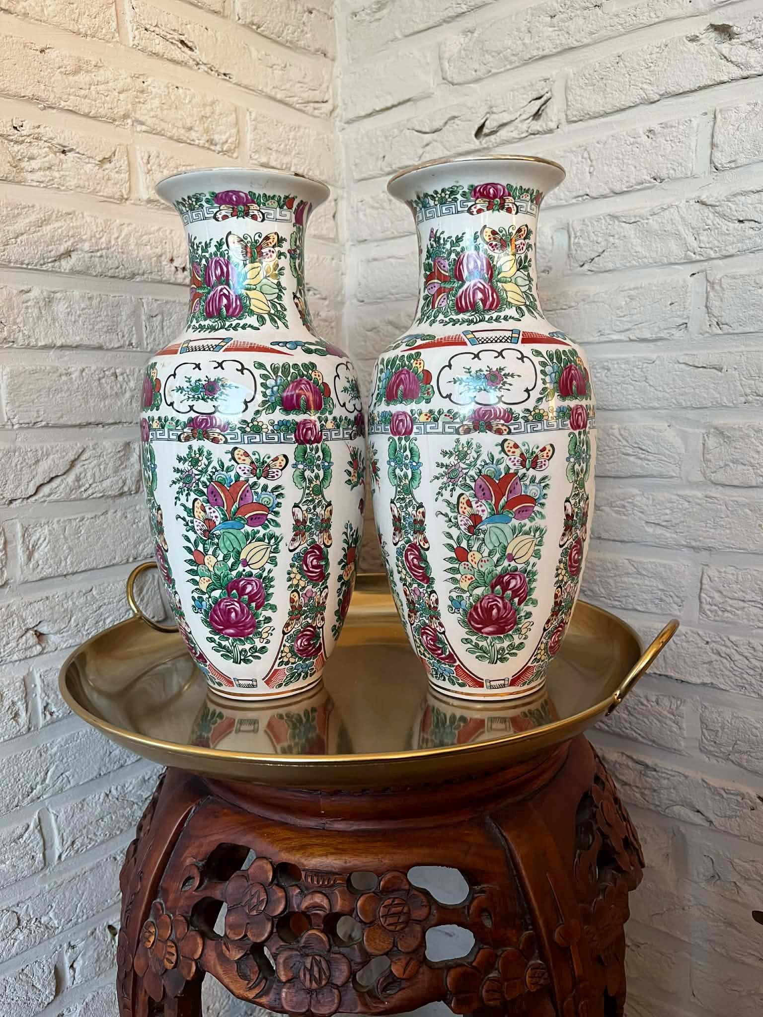 Porcelain vase famille rose - Etsy 日本