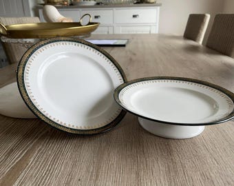 Pair of vintage cake stands from Boch La Louviere Belgium