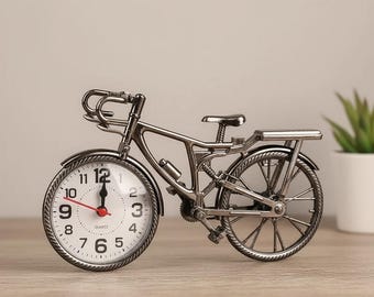 Vintage Bicycle Alarm Clock Creative Table Clock Home Decor Gift for Dad