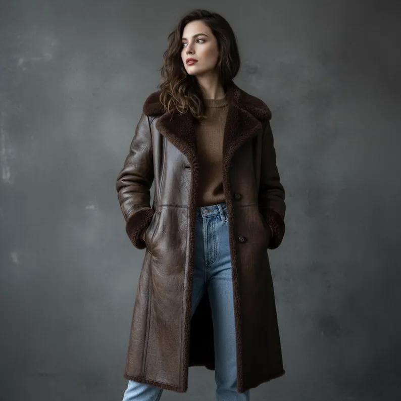 Manteau cuir femme France