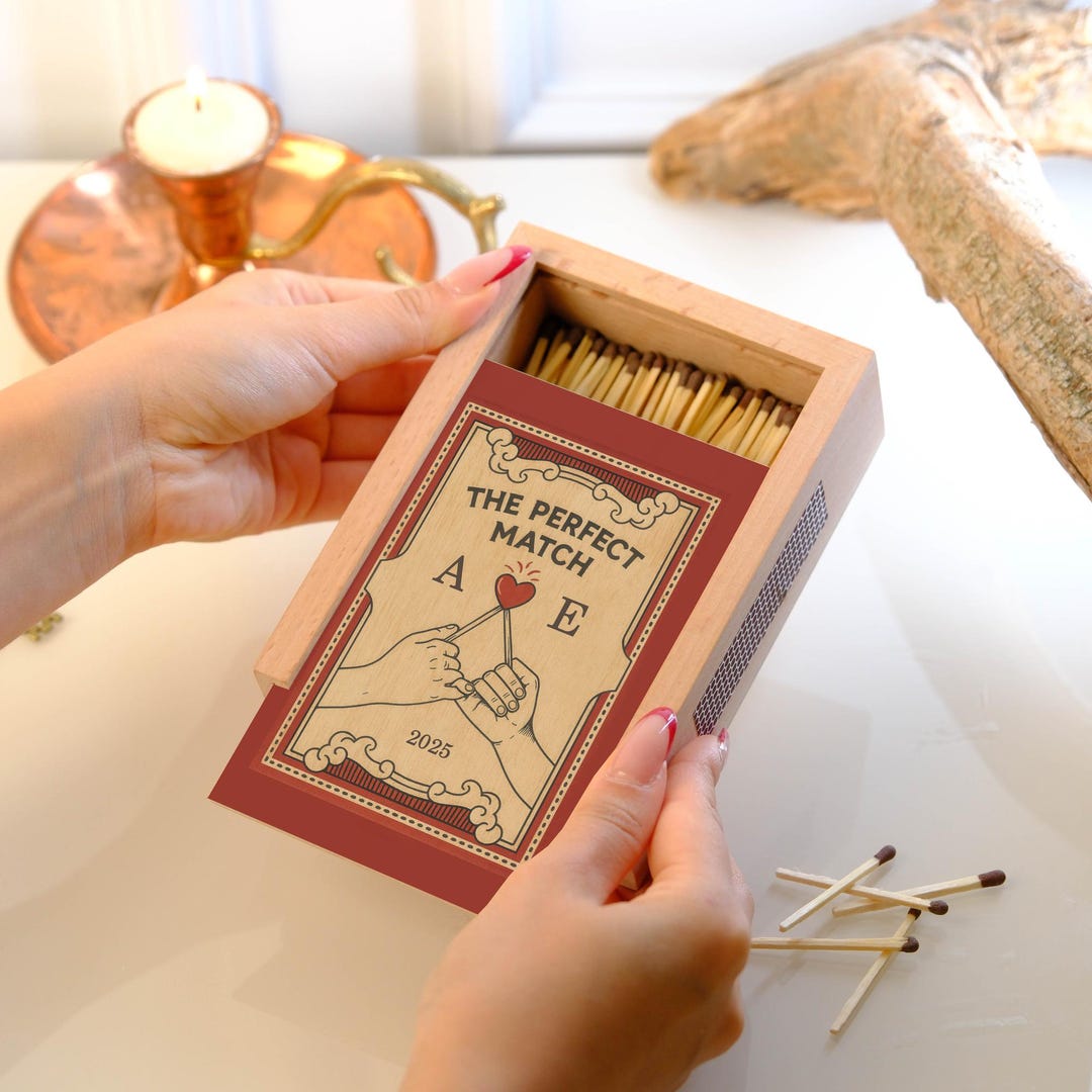 Custom Couples Matchbox – the Perfect Matchbox, Wedding Gift for Couple ...