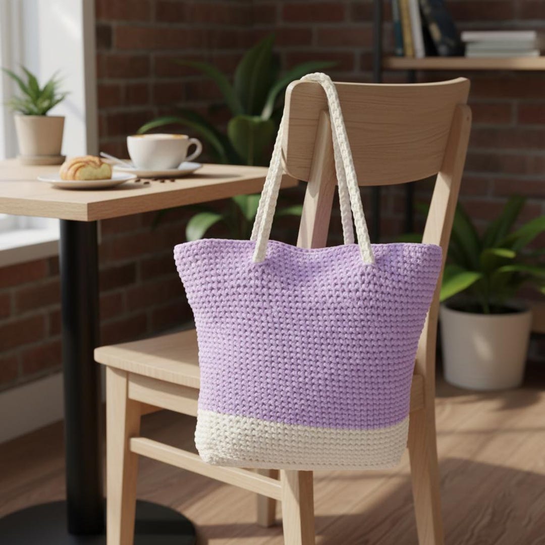 DIY Crochet Tote Bag Pattern PDF, Beginner Friendly Crochet Bag, Easy ...