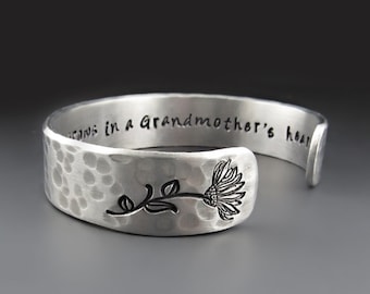 Hand Stamped Bracelet Your Words, 1/2 inch wide Custom Cuff, Aluminum Personalized Cuff, Teen Gift Idea, For Her / Him , Anniversary