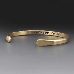 Personalized 14 karat Yellow Gold Filled Bracelet | 6 gauge Cuff |  Custom Wedding Favor | Anniversary Gifts for Her /Him | Handmade Jewelry