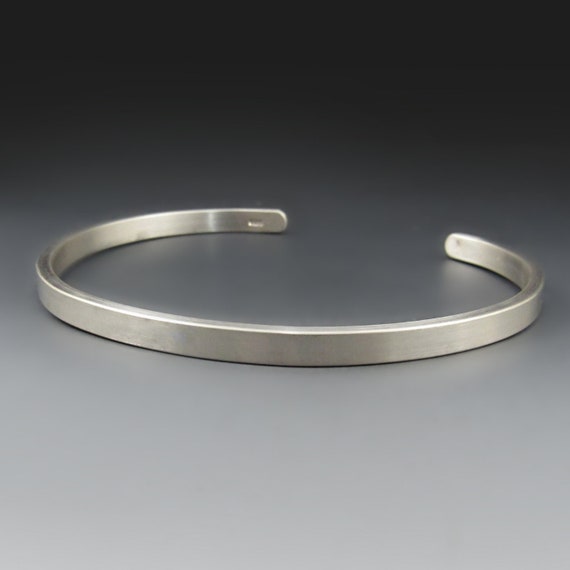 Men's / Women's Brushed or Hammered Sterling Silver Bracelet