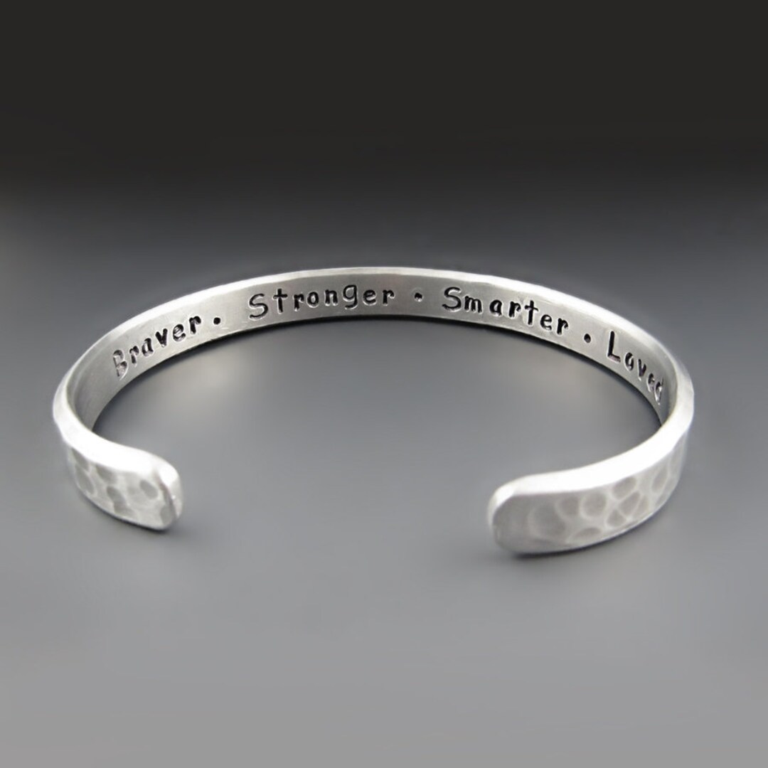 Mens Personalized Silver Bracelet 1/4 Inch Wide Thin Custom Etsy