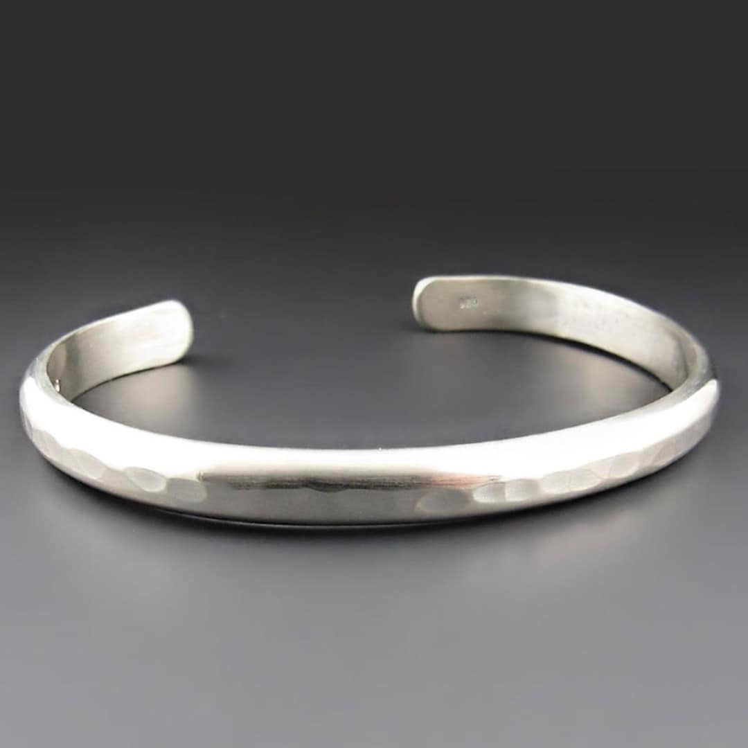Heavy 4 Gauge STERLING SILVER Cuff Bracelet, Thick Sterling