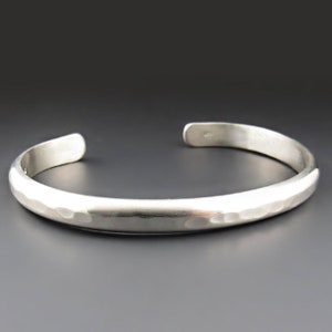Heavy 4 Gauge STERLING SILVER Cuff Bracelet, Thick Sterling Silver Cuff, Boyfriend Cuf, Gifts Him/Her, Anniversary Gift