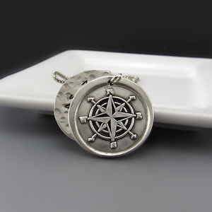 Personalized Sterling Silver Compass Necklace | Graduation Gifts for Her/Him | Not All Who Wander Are Lost Necklace| Wanderlust Necklace