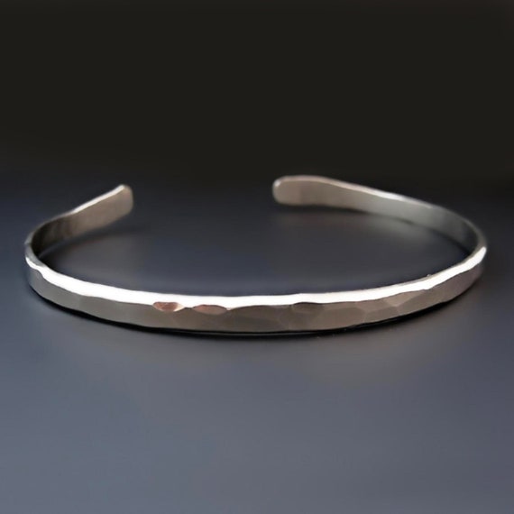 Wide Hammered Sterling Silver Cuff- Adjustable | Jump 4 Jewels