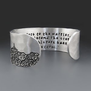 I Am The Storm Quote Bracelet, Fate whispers to the warrior you cannot withstand the storm the warrior whispers back I am the storm bracelet
