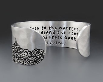 I Am The Storm Quote Bracelet, Fate whispers to the warrior you cannot withstand the storm the warrior whispers back I am the storm bracelet