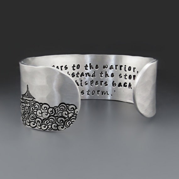 I Am The Storm Quote Bracelet Fate whispers to the warrior you cannot withstand the storm the warrior whispers back I am the storm bracelet