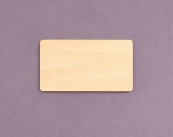 Rectangle Wooden Blank | Laser Cut Craft Shape | Unfinished Wood