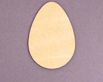 Smooth Egg Wood Blank | Easter Silhouette | Laser Cut | DIY Craft Blank | Spring Decor