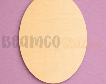 Oval Wooden Blank | Laser Cut Craft Shape | Unfinished Wood
