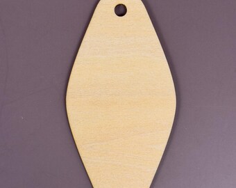 3.5" Wooden Motel Keychain Blank | Laser Cut DIY Craft