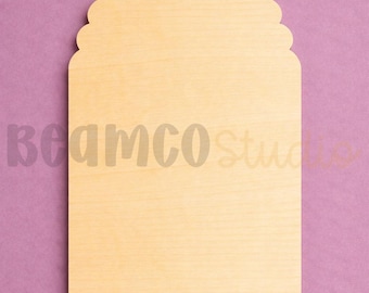 Baltic Birch Wood Scalloped Gothic Arch Blank | Laser Ready DIY Craft Sign