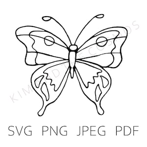 Borboleta SVG - Download instantâneo - Clipart de borboleta, borboleta png, borboleta de casamento svg, primavera svg, borboleta fofa, svg caprichoso