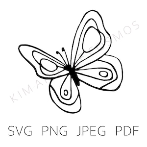 Borboleta SVG - Download instantâneo - Clipart de borboleta, borboleta png, borboleta de casamento svg, primavera svg, borboleta fofa, svg caprichoso