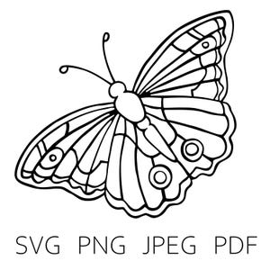 Borboleta SVG - Download instantâneo - Clipart de borboleta, borboleta png, borboleta de casamento svg, primavera svg, borboleta fofa, svg caprichoso