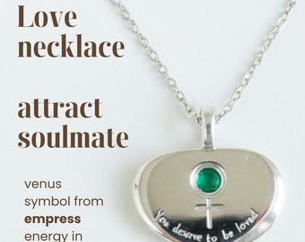 Sterling Silver Venus Symbol Necklace - Self Love pendant - 925 Feminine Divine Goddess Jewelry Talisman