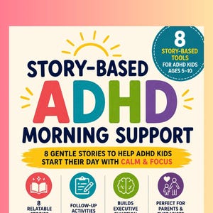 ADHD-ochtendverhalen voor kinderen | Ochtendroutine & Hulpmiddelen voor executieve functies | Op verhalen gebaseerde copingvaardigheden en emotieregulatietherapie
