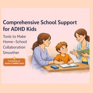 ADHD School Support Toolkit, Helping Kids Focus in Classroom, Executive Function Kids, ADHD School Success