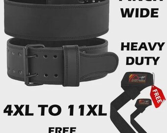Ceinture Ceinture d'haltérophilie en cuir véritable pour la salle de sport, le fitness et l'haltérophilie - 4 pouces