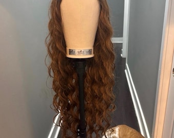 2-Wig BUNDLE: 30” GLUELESS Outre Human hair blend +22” Ruby Red Custom wig